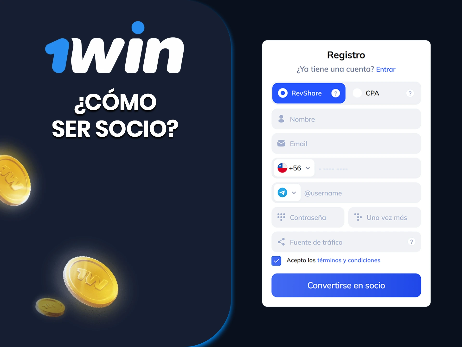 Descubra cómo convertirse en afiliado de 1win.