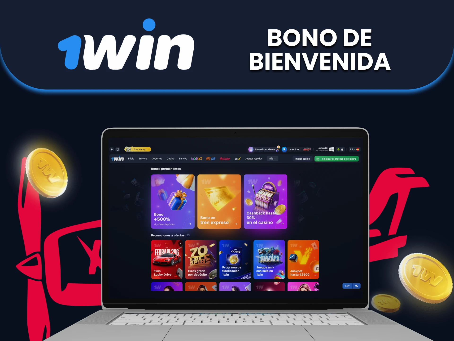 1win otorga bonificaciones para Aviator.