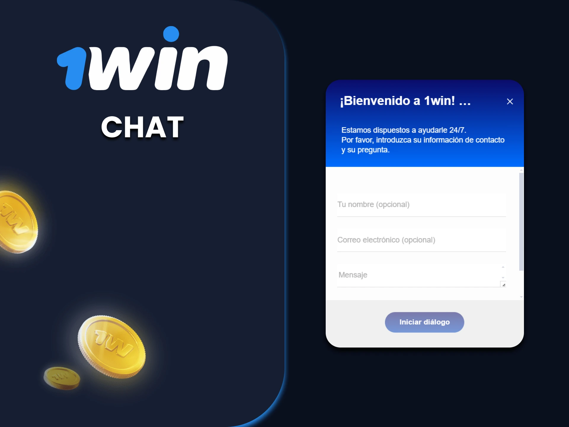 En el sitio web de 1win puedes encontrar fácilmente un chat para contactar con el equipo de 1win.