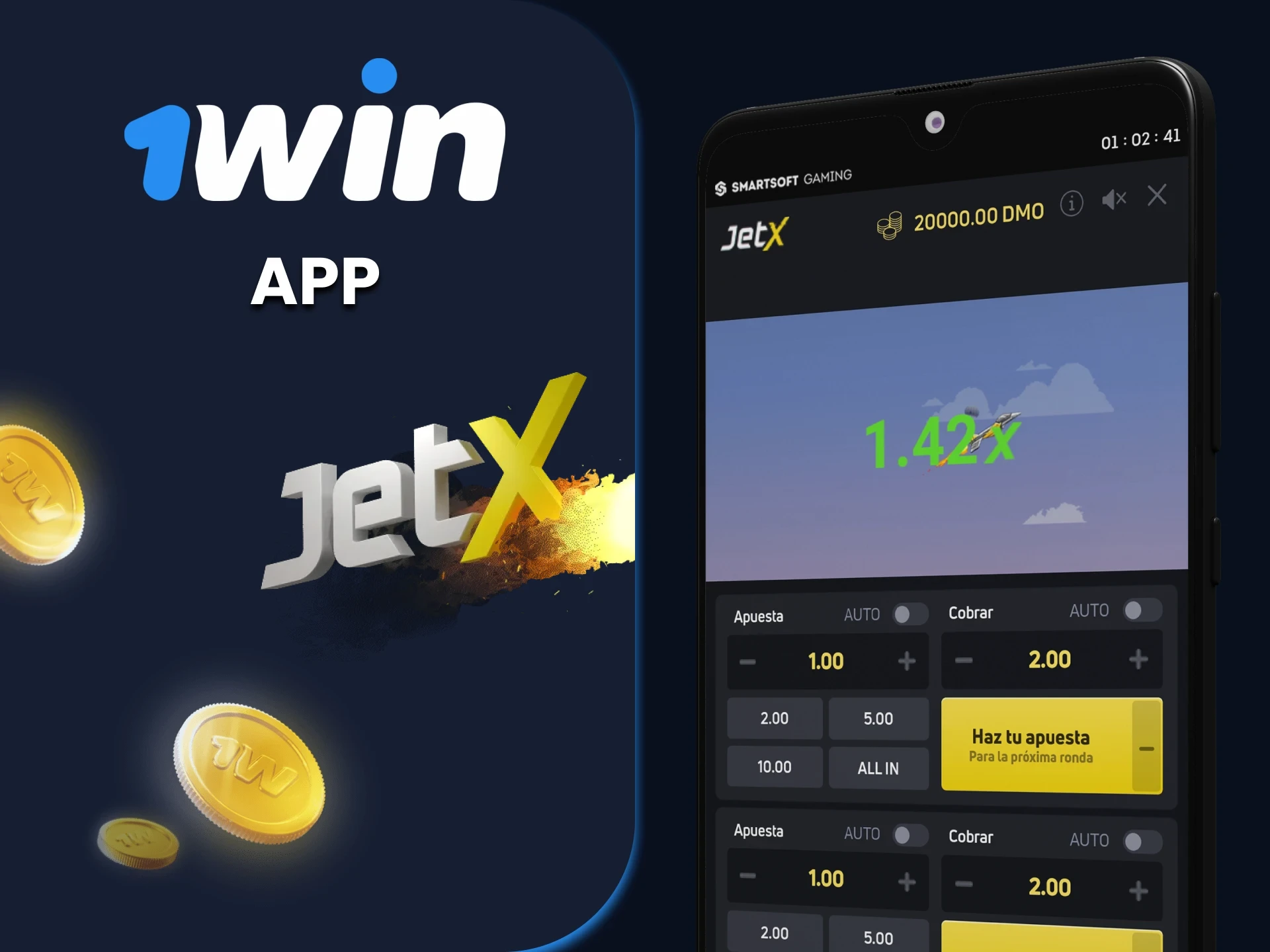 Descarga la aplicación oficial para jugar a JetX de forma aún más conveniente.