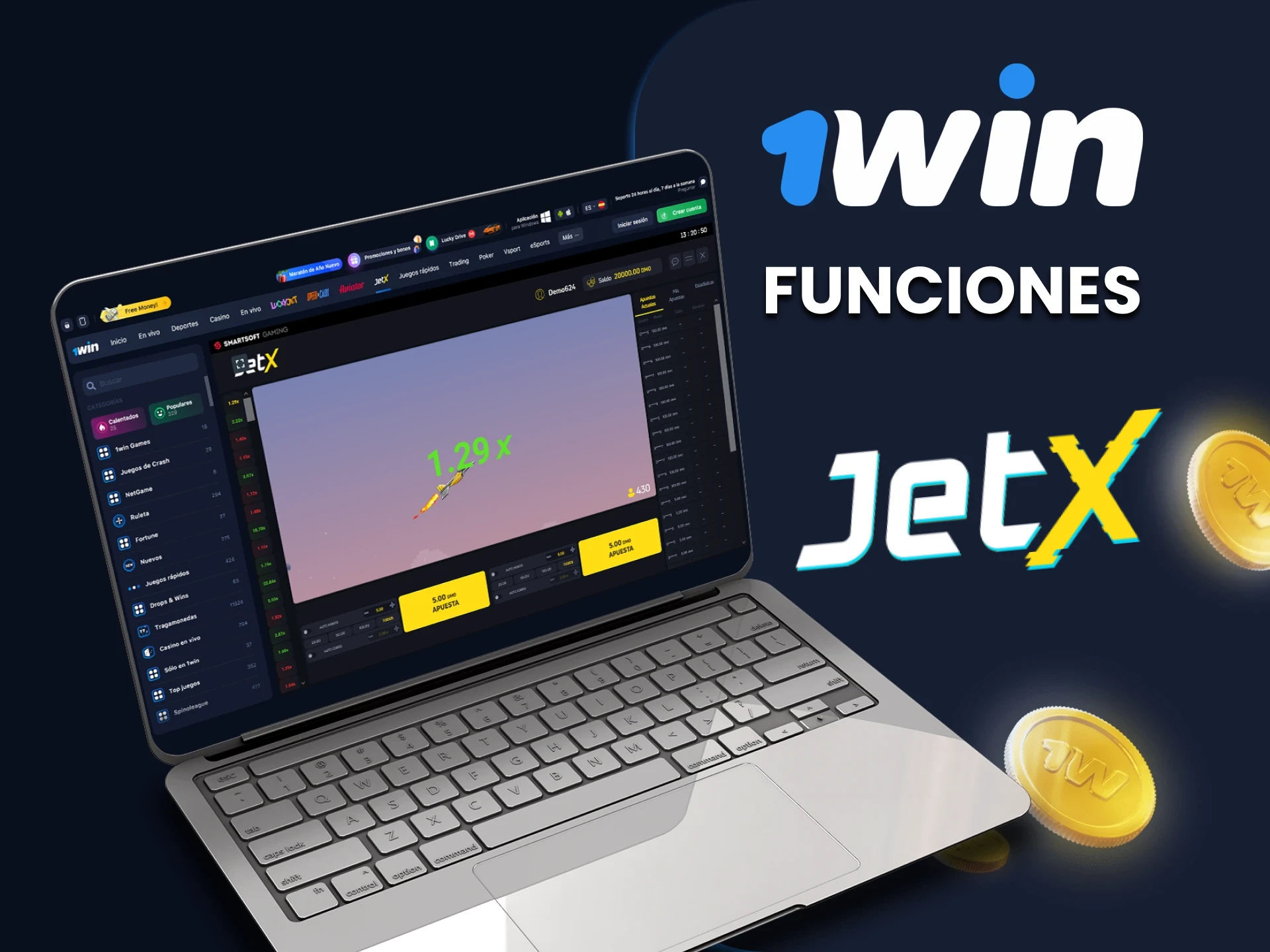 Conoce las principales características de 1win JetX, que serán útiles tanto para principiantes como para jugadores experimentados.